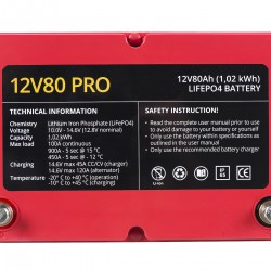 Rebelcell 12V 80 PRO lifePO4 akumuliatorius 1,01 kWh