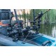 BORIKA Gm350-3 apvalus bėgelis su trimis tvirtinimo lizdais, 350 mm, juodas