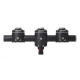 BORIKA Gm350-3 apvalus bėgelis su trimis tvirtinimo lizdais, 350 mm, juodas