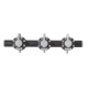 BORIKA Gm350-3 apvalus bėgelis su trimis tvirtinimo lizdais, 350 mm, juodas