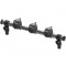 BORIKA GRp500-3 apvalus bėgelis su trimis tvirtinimo lizdais, 500 mm, juodas / aliuminis
