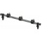 BORIKA GRp700-3 apvalus bėgelis su trimis tvirtinimo lizdais, 700 mm, juodas
