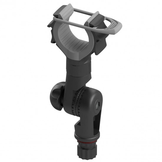 BORIKA Rh101 pasukamas ir pakreipiamas laikiklis 20–50 mm skersmens daiktams, juodas / pilkas
