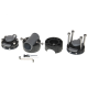 BORIKA Mounting System with Two Mounts for Installation of Accessories on Ø 30 / 32 mm Tubes and Rails black FMr232