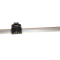 BORIKA Gr610-3 apvalus bėgelis su trimis tvirtinimo lizdais, 610 mm, juodas